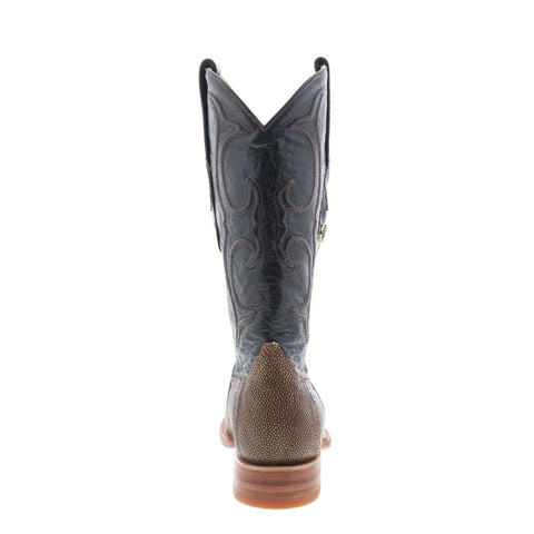 Los Altos XXX-Toe Stingray Jewel Finish Mens Brown Wide Cowboy Western Boots