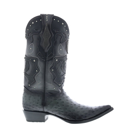 Los Altos 3X Toe Ostrich 95FD0338 Mens Gray Wide Cowboy Western Boots