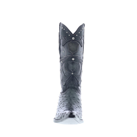 Los Altos 3X Toe Ostrich 95FD0338 Mens Gray Wide Cowboy Western Boots