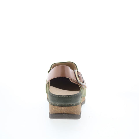 Dansko Merrin 9605-285300 Womens Green Leather Clogs Flats Shoes