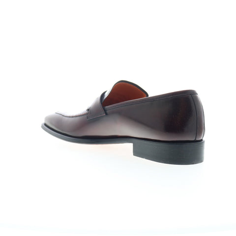 Mezlan Signature Leather Penny Loafer 9621 Mens Burgundy Loafers Penny Shoes
