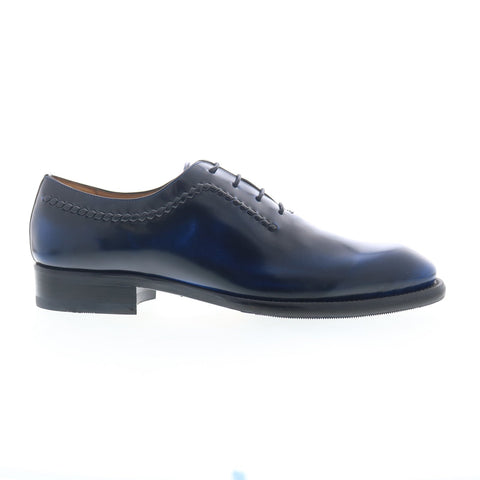 Mezlan Wholecut Oxford With Braided Welt Mens Blue Oxfords Plain Toe Shoes