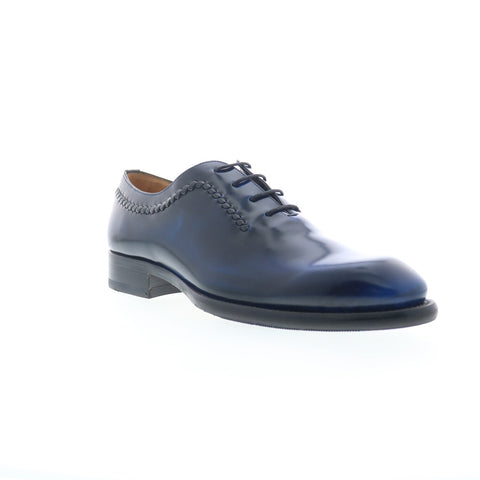 Mezlan Wholecut Oxford With Braided Welt Mens Blue Oxfords Plain Toe Shoes