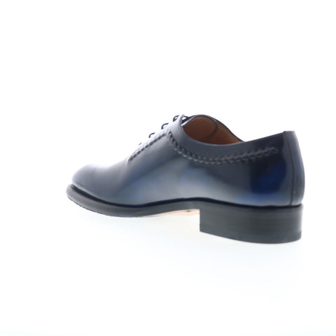 Mezlan Wholecut Oxford With Braided Welt Mens Blue Oxfords Plain Toe Shoes