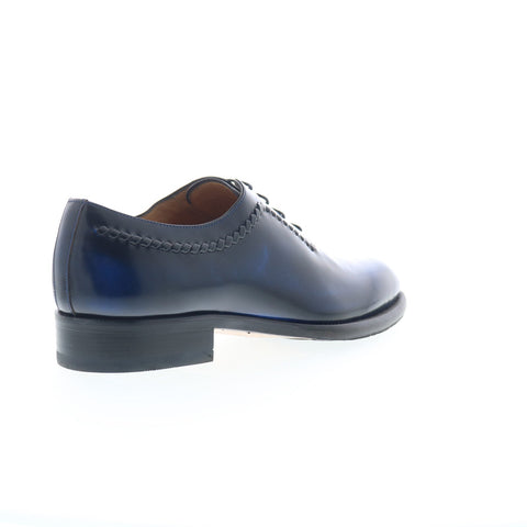 Mezlan Wholecut Oxford With Braided Welt Mens Blue Oxfords Plain Toe Shoes