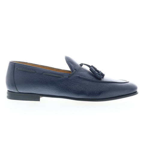 Mezlan Tempoli 9733 Mens Blue Leather Loafers & Slip Ons Tasseled Shoes