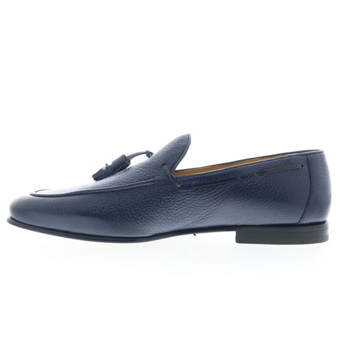 Mezlan Tempoli 9733 Mens Blue Leather Loafers & Slip Ons Tasseled Shoes