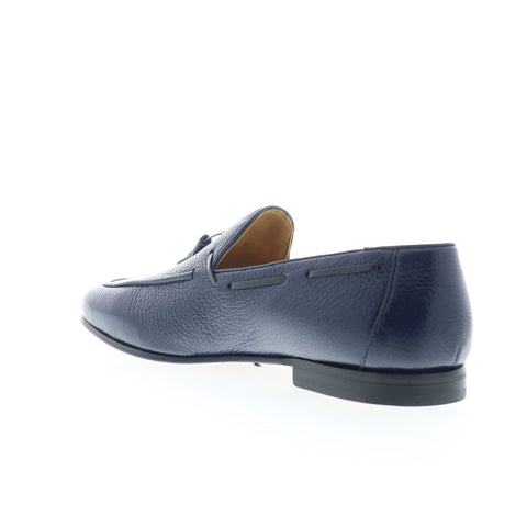 Mezlan Tempoli 9733 Mens Blue Leather Loafers & Slip Ons Tasseled Shoes