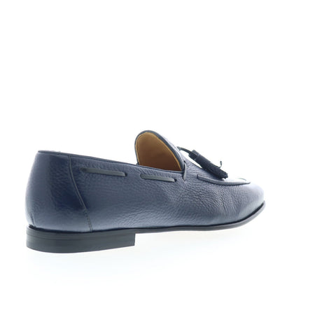 Mezlan Tempoli 9733 Mens Blue Leather Loafers & Slip Ons Tasseled Shoes