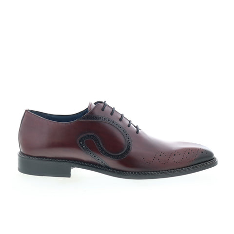Mezlan Ellwood Calfskin Plain Toe Mens Burgundy Oxfords Casual Shoes