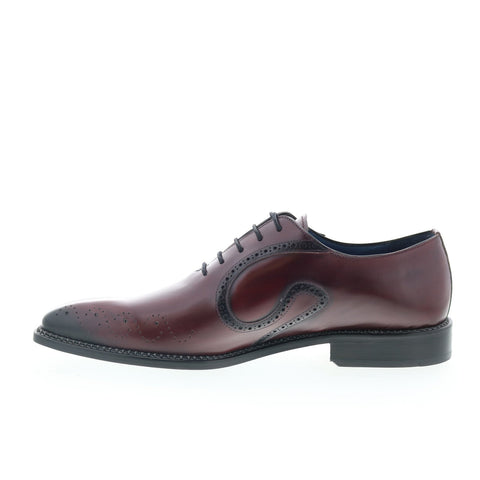 Mezlan Ellwood Calfskin Plain Toe Mens Burgundy Oxfords Casual Shoes