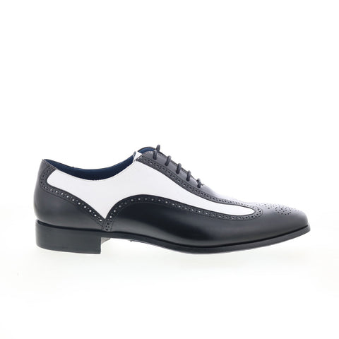 Mezlan 9903 Mens Black Leather Oxfords & Lace Ups Wingtip & Brogue Shoes