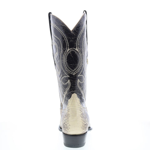 Los Altos J-Toe Ring Lizard 990649 Mens Beige Wide Cowboy Western Boots