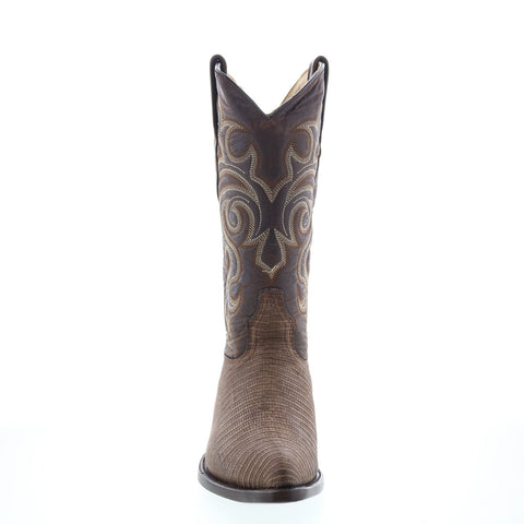 Los Altos J-Toe Teju Lizard 990735 Mens Brown Wide Cowboy Western Boots