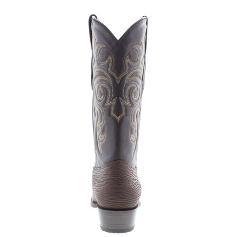 Los Altos J-Toe Shark 990907 Mens Brown Wide Leather Cowboy Western Boots