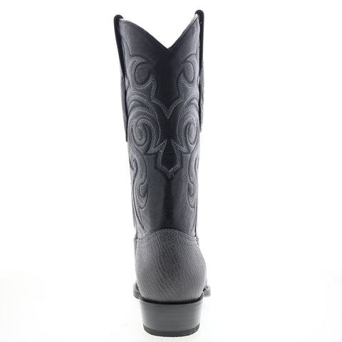 Los Altos J-Toe Shark 990909 Mens Gray Wide Leather Cowboy Western Boots