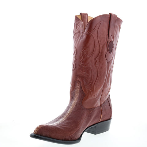 Los Altos J-Toe Stingray Rowstone Mens Brown Wide Cowboy Western Boots