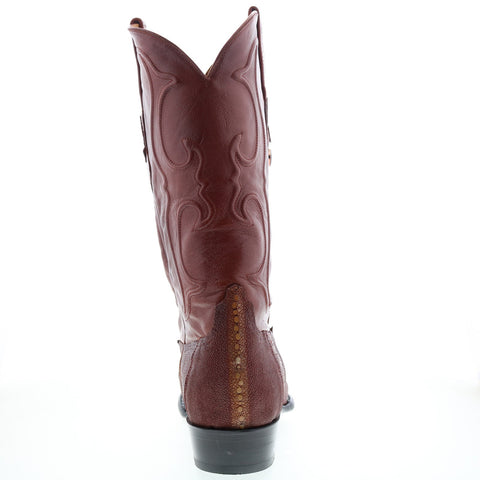 Los Altos J-Toe Stingray Rowstone Mens Brown Wide Cowboy Western Boots