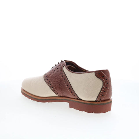 T.B. Phelps 993-20 Mens Beige Leather Oxfords & Lace Ups Casual Shoes