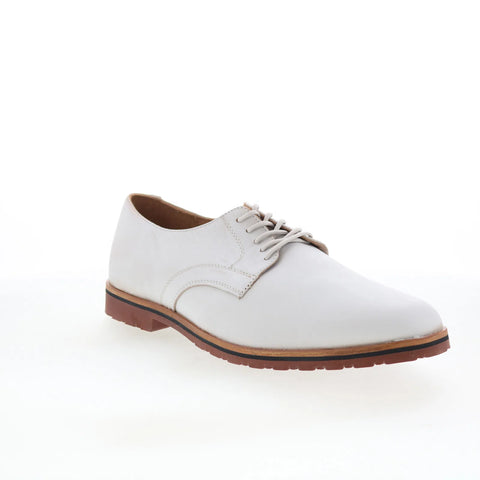T.B. Phelps 995-70-8961 Mens White Leather Oxfords & Lace Ups Casual Shoes