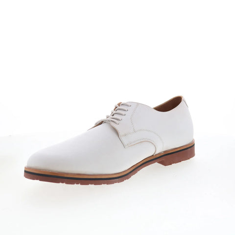T.B. Phelps 995-70-8961 Mens White Leather Oxfords & Lace Ups Casual Shoes