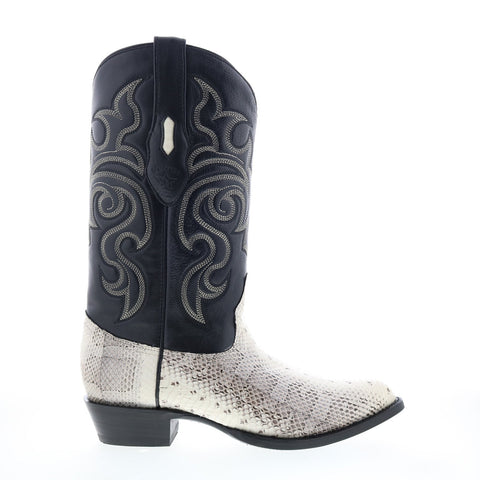 Los Altos J-Toe Water Snake 996749 Mens Beige Wide Cowboy Western Boots