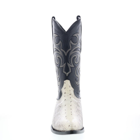 Los Altos J-Toe Water Snake 996749 Mens Beige Wide Cowboy Western Boots