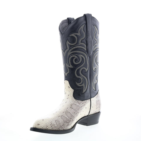 Los Altos J-Toe Water Snake 996749 Mens Beige Wide Cowboy Western Boots