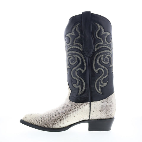 Los Altos J-Toe Water Snake 996749 Mens Beige Wide Cowboy Western Boots