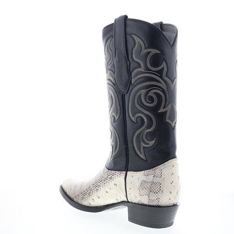 Los Altos J-Toe Water Snake 996749 Mens Beige Wide Cowboy Western Boots
