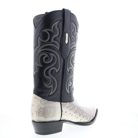 Los Altos J-Toe Water Snake 996749 Mens Beige Wide Cowboy Western Boots