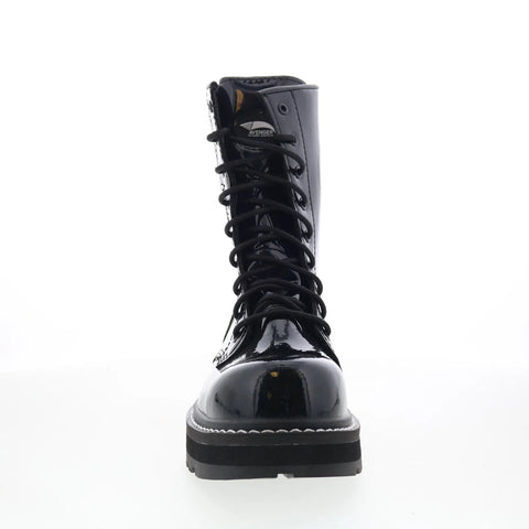 Avenger Fortune CN A704 Womens Black Leather Lace Up Ankle & Booties Boots