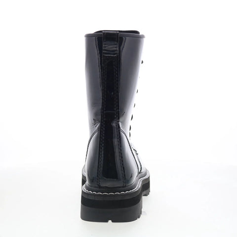 Avenger Fortune CN A704 Womens Black Leather Lace Up Ankle & Booties Boots