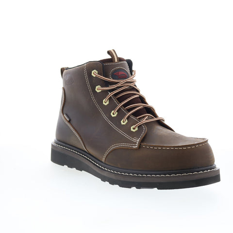 Avenger Wedge Soft Toe A7607 Mens Brown Leather Lace Up Work & Safety Boots