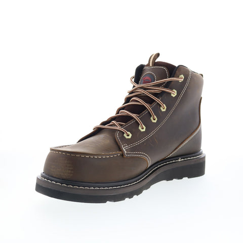 Avenger Wedge Soft Toe A7607 Mens Brown Leather Lace Up Work & Safety Boots