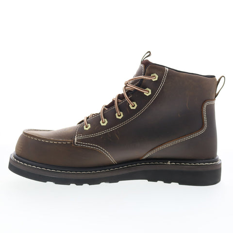 Avenger Wedge Soft Toe A7607 Mens Brown Leather Lace Up Work & Safety Boots