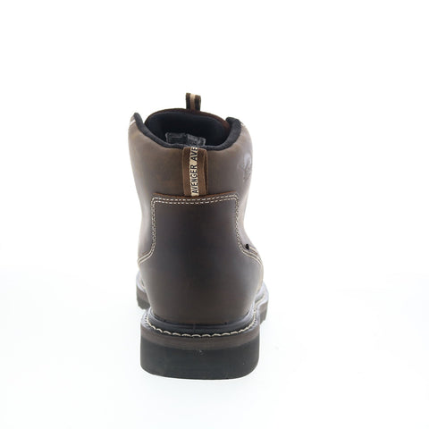 Avenger Wedge Soft Toe A7607 Mens Brown Leather Lace Up Work & Safety Boots