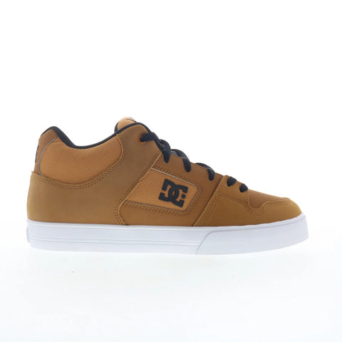 DC Pure Mid ADYS400082-WEA Womens Brown Leather Lifestyle Sneakers Shoes