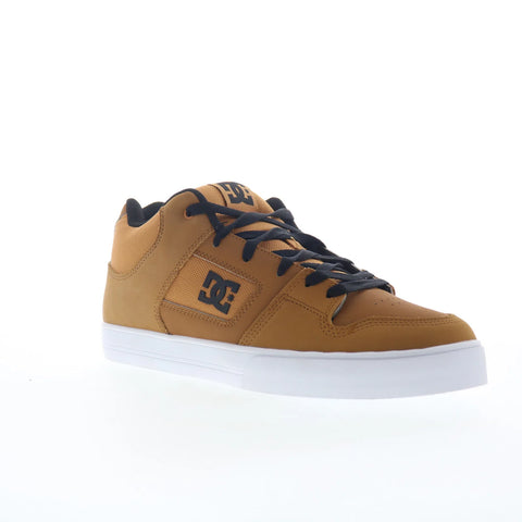DC Pure Mid ADYS400082-WEA Womens Brown Leather Lifestyle Sneakers Shoes