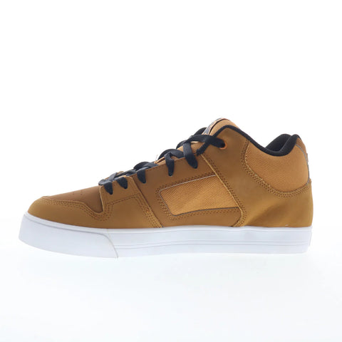 DC Pure Mid ADYS400082-WEA Womens Brown Leather Lifestyle Sneakers Shoes