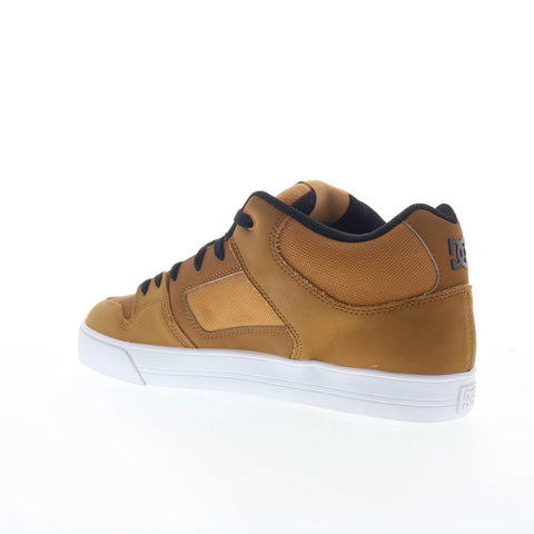 DC Pure Mid ADYS400082-WEA Womens Brown Leather Lifestyle Sneakers Shoes
