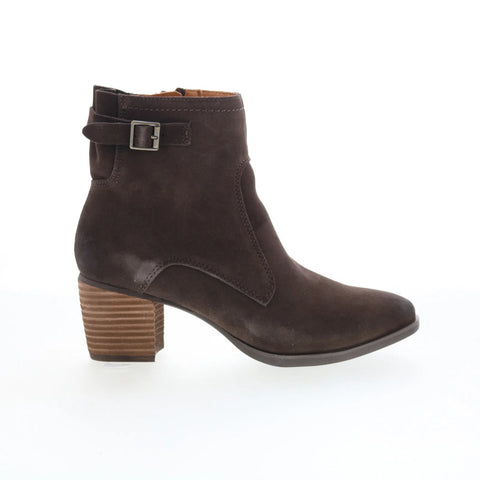 Aetrex Rubi AH124 Womens Brown Suede Zipper Ankle & Booties Boots