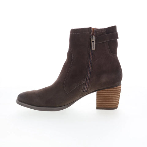 Aetrex Rubi AH124 Womens Brown Suede Zipper Ankle & Booties Boots