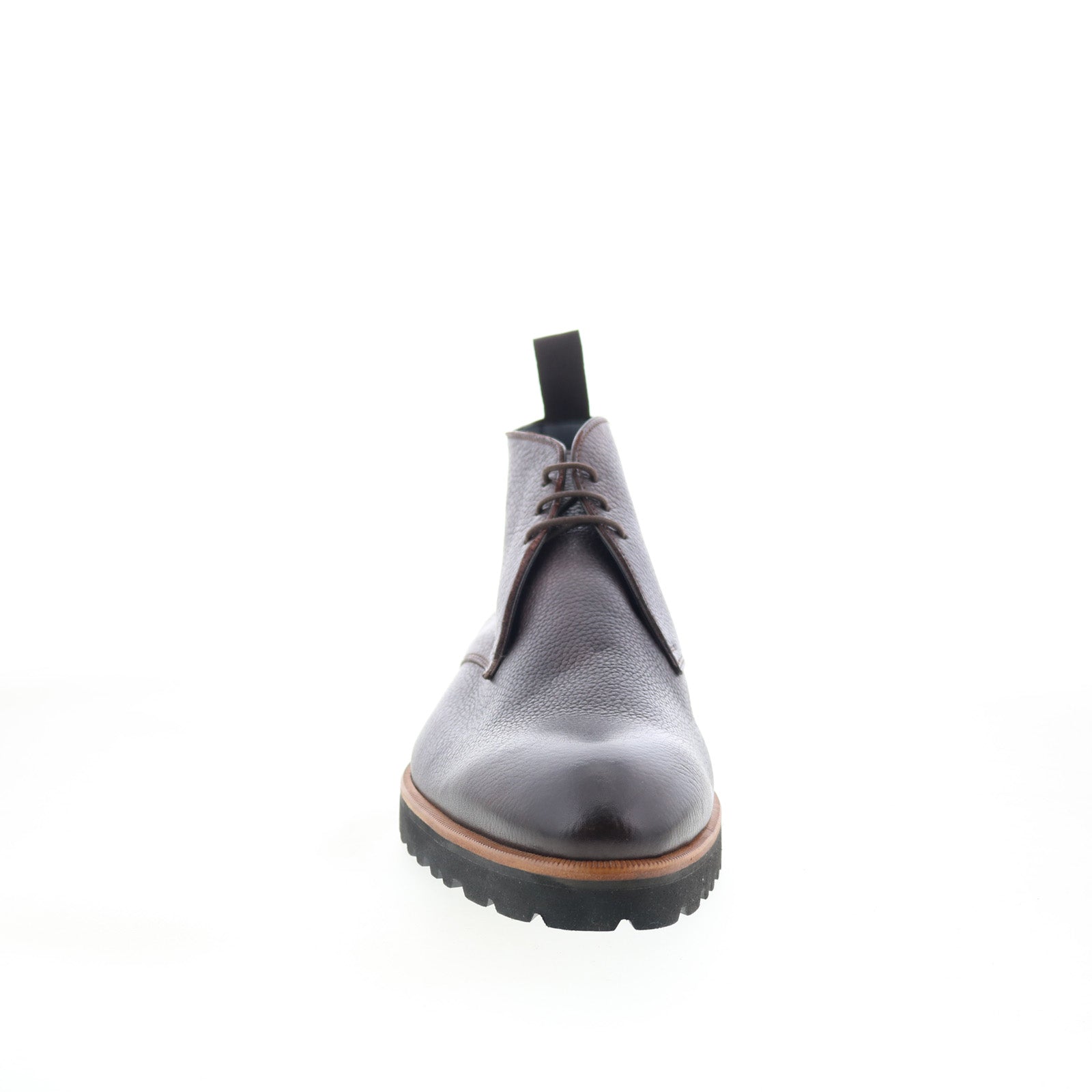 Di Bianco Alba Mens Brown Leather Lace Up Chukkas Boots 