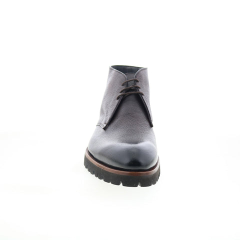 Di Bianco Alba Mens Brown Leather Lace Up Chukkas Boots
