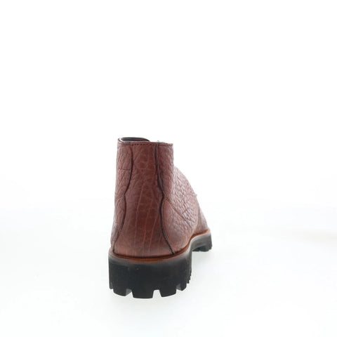 Di Bianco Alba Mens Brown Leather Lace Up Chukkas Boots
