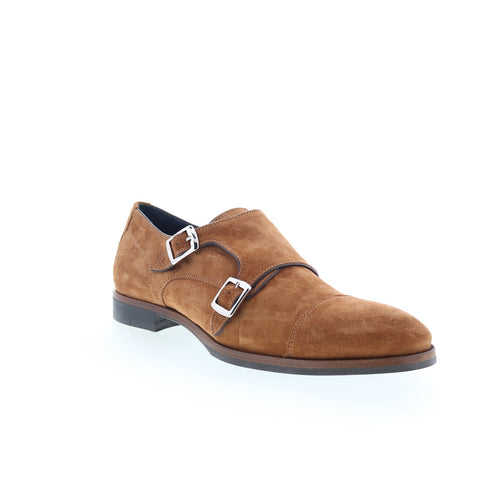 Di Bianco Albanella Mens Brown Suede Loafers & Slip Ons Casual Shoes