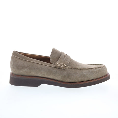 Pastori by Di Bianco Alexander Mens Gray Suede Loafers & Slip Ons Penny Shoes