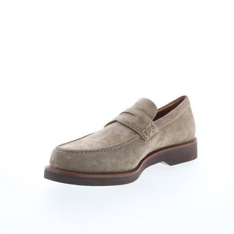 Pastori by Di Bianco Alexander Mens Gray Suede Loafers & Slip Ons Penny Shoes