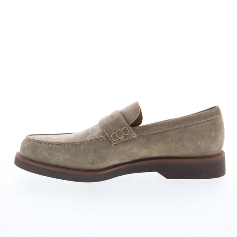 Pastori by Di Bianco Alexander Mens Gray Suede Loafers & Slip Ons Penny Shoes